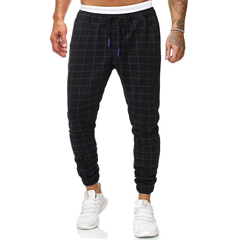 Pantalon décontracté à carreaux