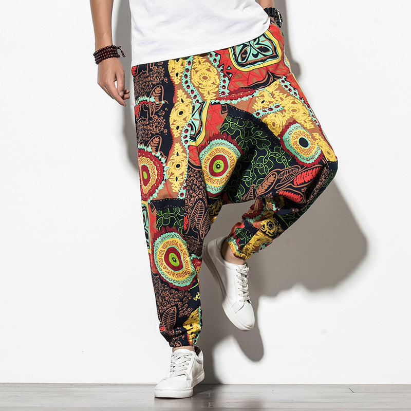 Pantalon de pied d'été chinois pour hommes, pantalon d'engraissement