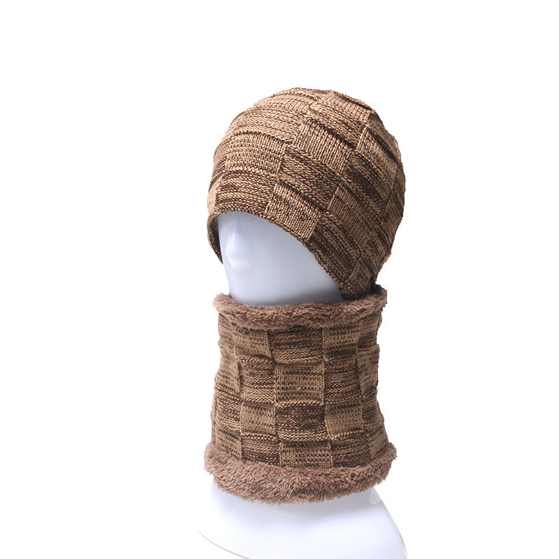 Ensemble de col de chapeau, plus chapeau en tricot de velours