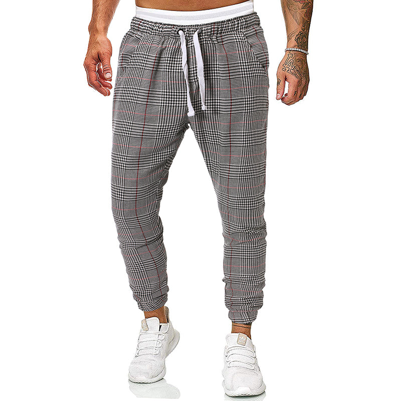 Pantalon décontracté à carreaux