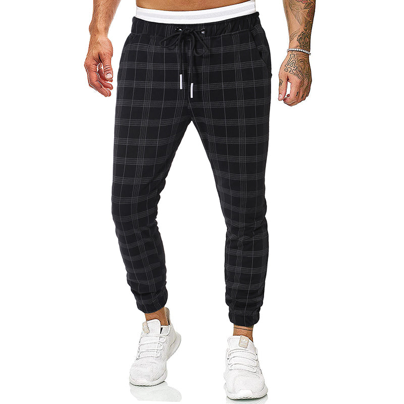 Pantalon décontracté à carreaux