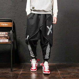 Pantalon décontracté imprimé tendance hip-hop japonais pour hommes
