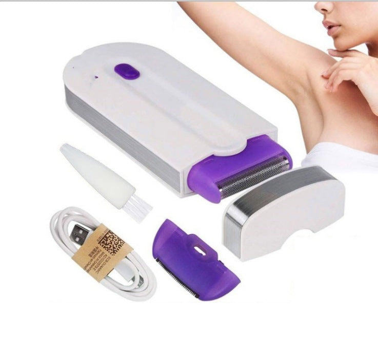 Epilateur électrique sans douleur pour femmes, corps,visage, jambes,bikini, rasoir à main avec chargement USB,