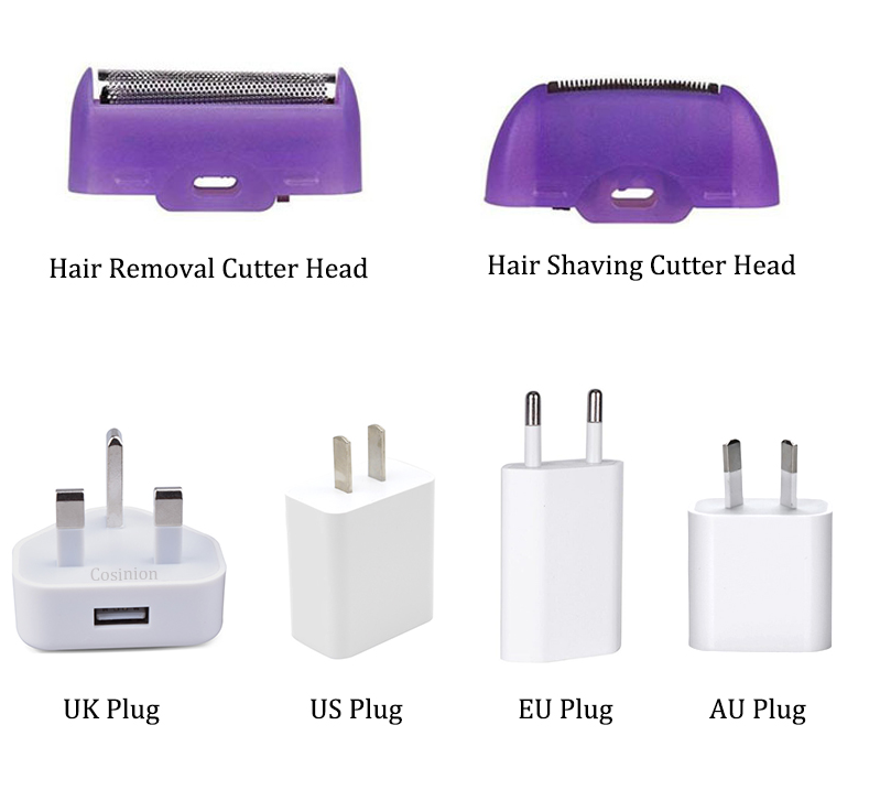 Epilateur électrique sans douleur pour femmes, corps,visage, jambes,bikini, rasoir à main avec chargement USB,