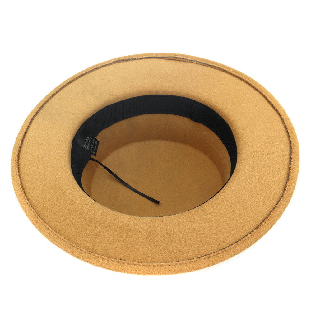 Chapeau de Jazz en laine chaude et Simple, décontracté, assorti avec tout, mode britannique, boucle en métal