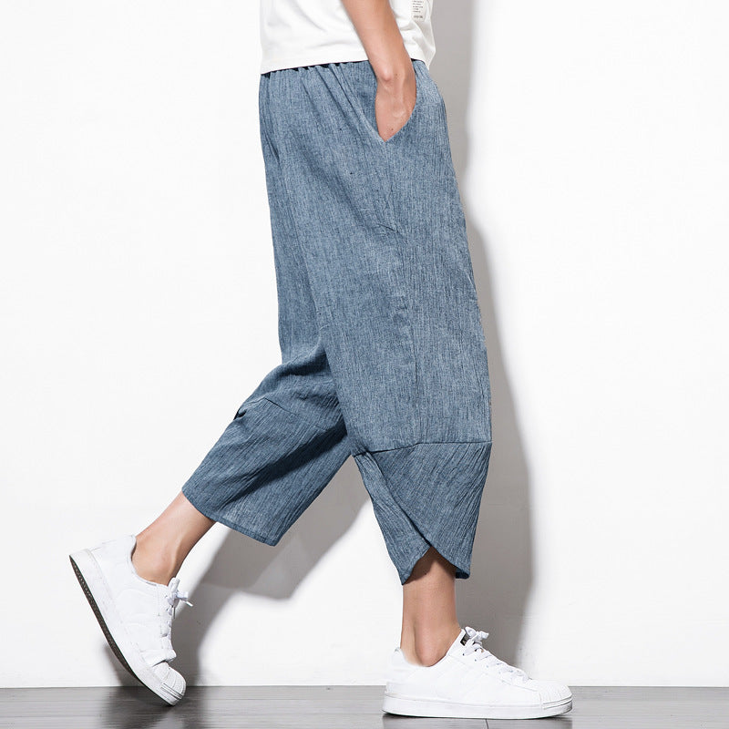Pantalon en lin été short court pour hommes