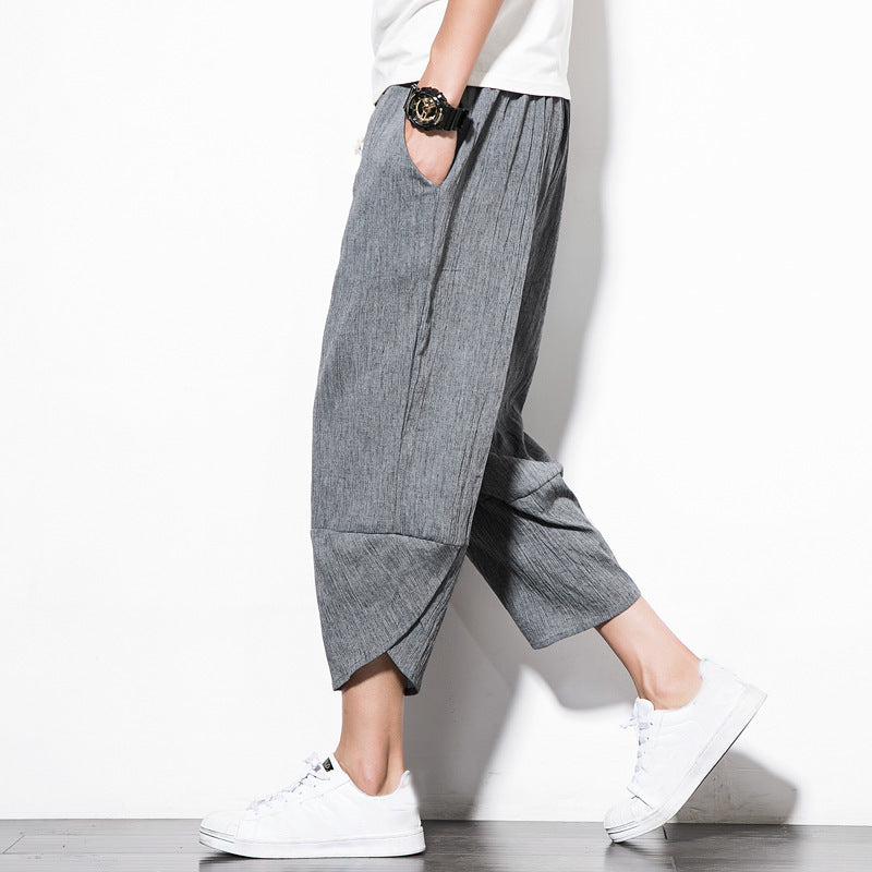 Pantalon en lin été short court pour hommes
