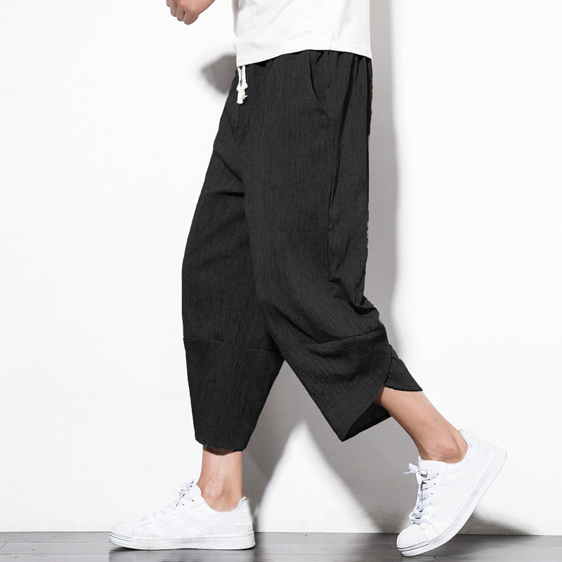 Pantalon en lin été short court pour hommes
