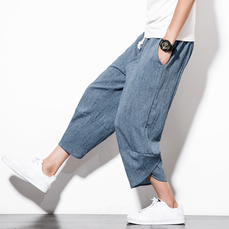 Pantalon en lin été short court pour hommes