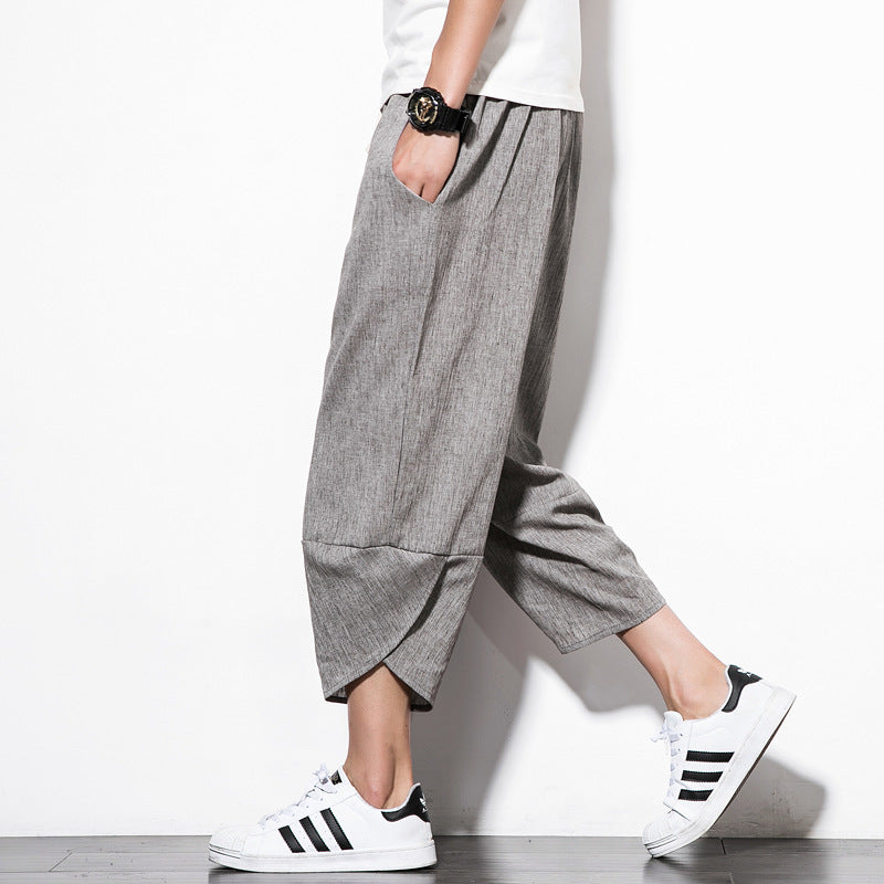 Pantalon en lin été short court pour hommes