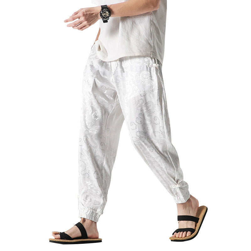 Pantalon décontracté de Style chinois pour hommes, nouveau Style d'été