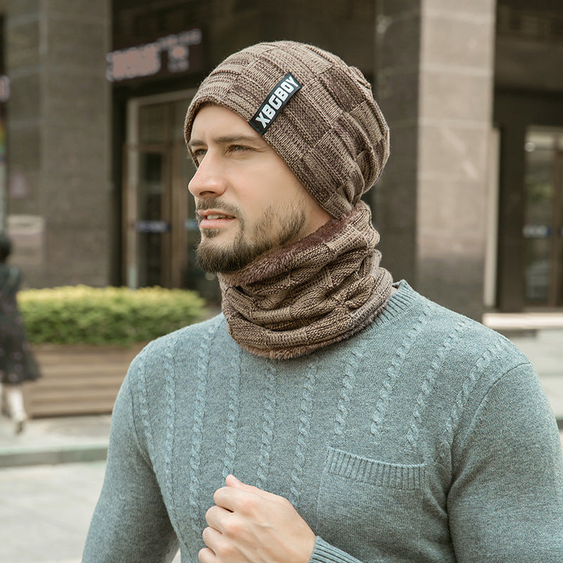 Ensemble de col de chapeau, plus chapeau en tricot de velours