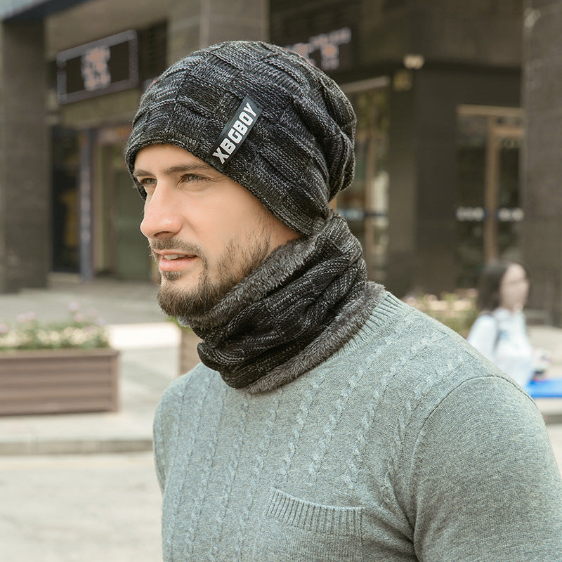 Ensemble de col de chapeau, plus chapeau en tricot de velours
