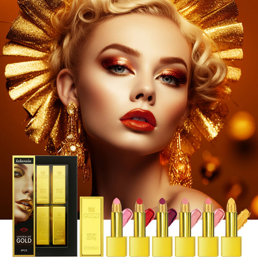 Kit de rouge à lèvres, ensemble de maquillage Gold Bar