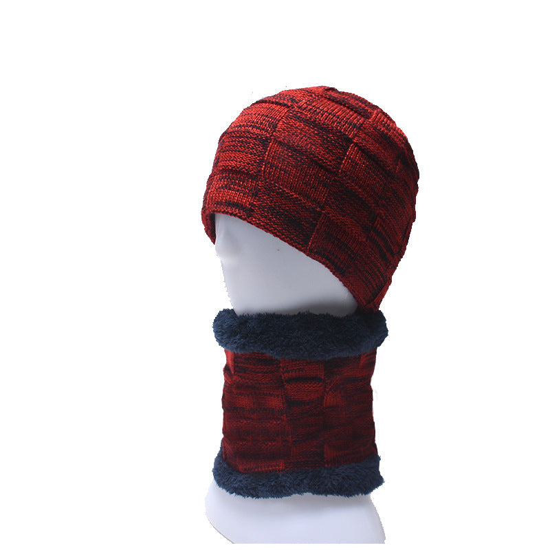 Ensemble de col de chapeau, plus chapeau en tricot de velours