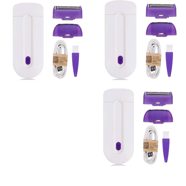 Epilateur électrique sans douleur pour femmes, corps,visage, jambes,bikini, rasoir à main avec chargement USB,