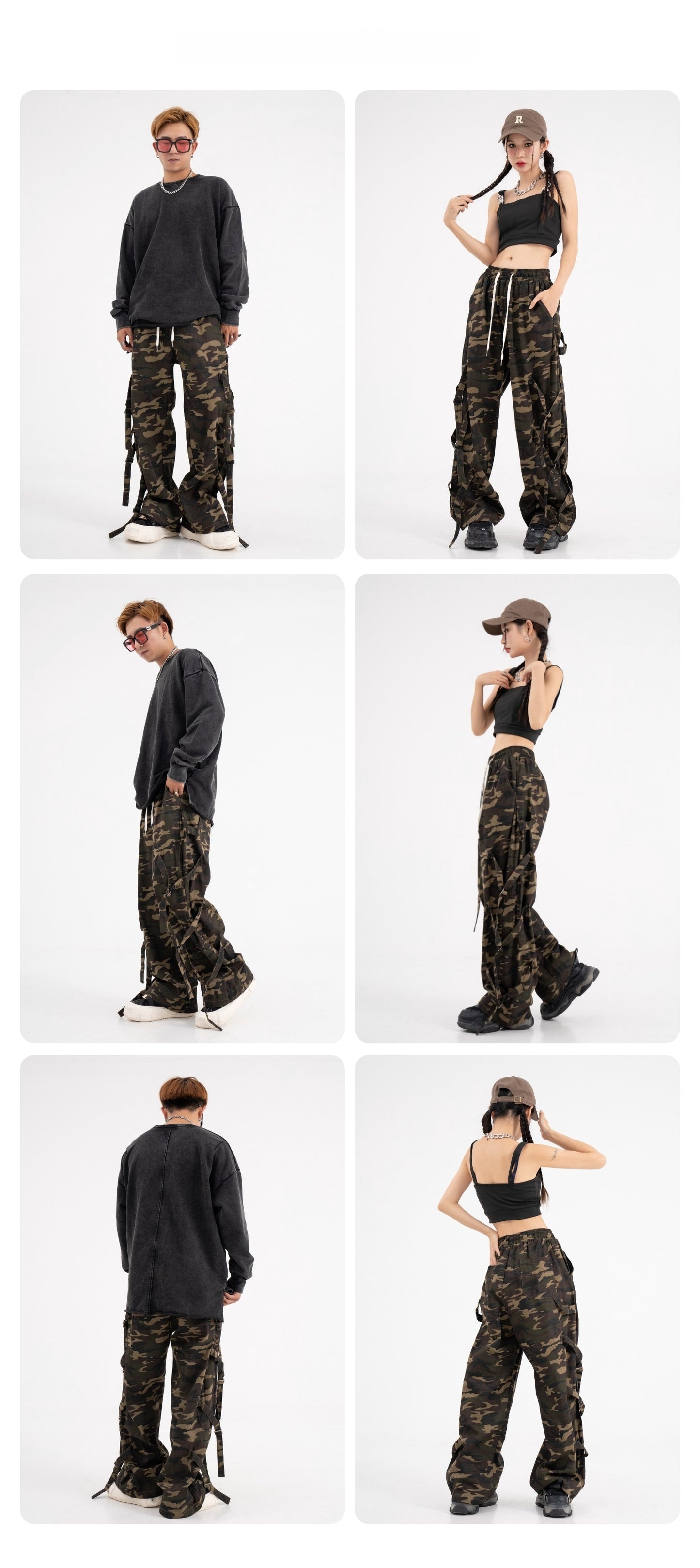 Pantalon Cargo de Camouflage américain rétro