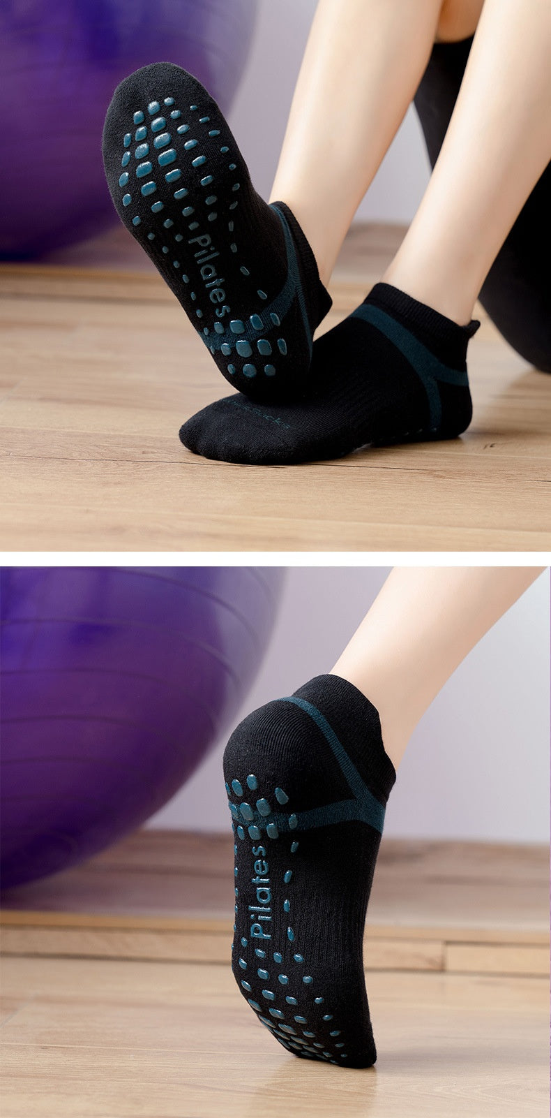 Socquettes  pour homme et femmes de haute qualité pour Pilates, et chaussettes de Yoga antidérapantes.