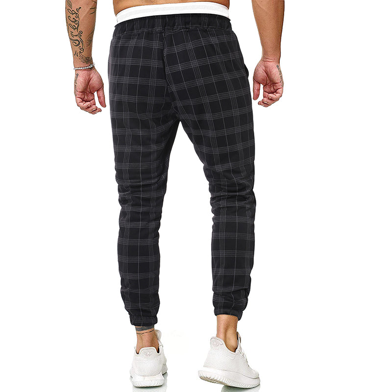Pantalon décontracté à carreaux