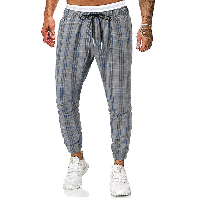 Pantalon décontracté à carreaux