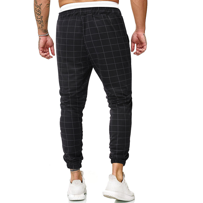 Pantalon décontracté à carreaux