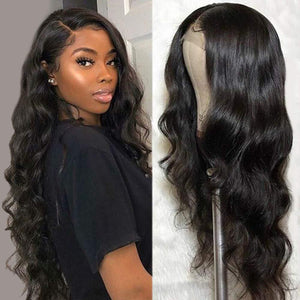 Perruque naturelle de Cheveux  (Dentelle Noir)