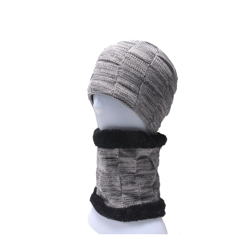 Ensemble de col de chapeau, plus chapeau en tricot de velours