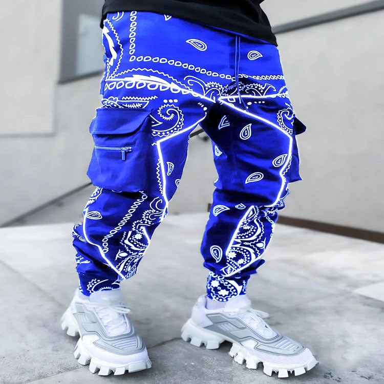 Pantalon imprimé pour hommes, Bloomers amples