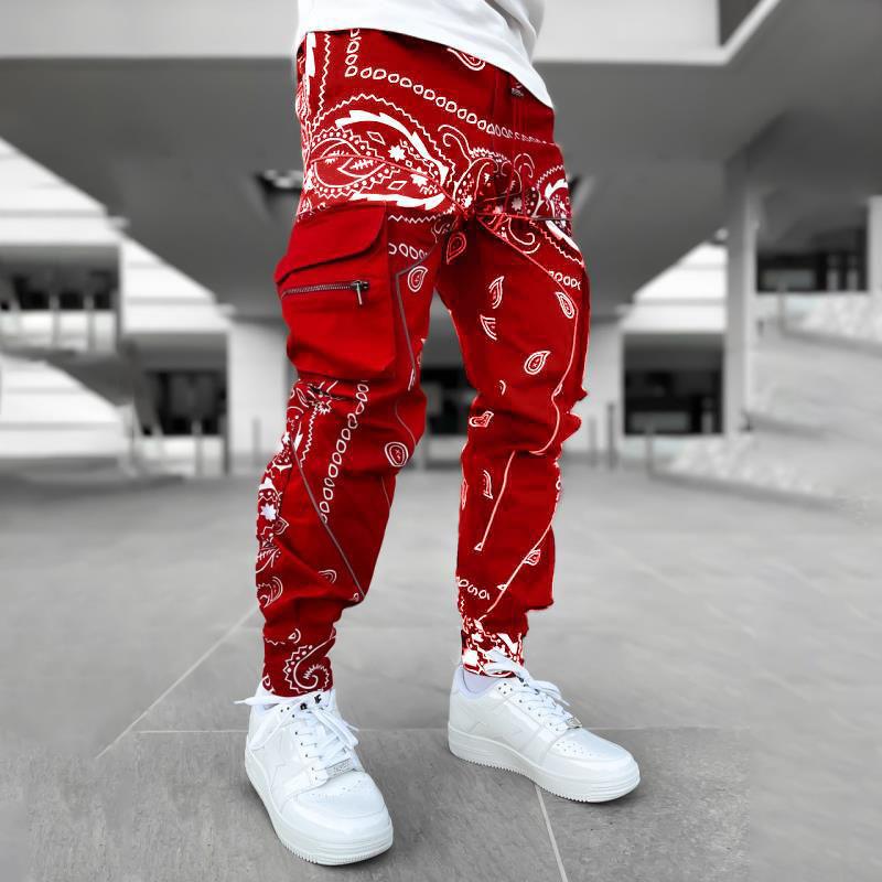 Pantalon imprimé pour hommes, Bloomers amples