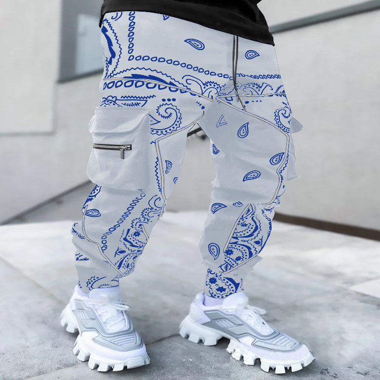 Pantalon imprimé pour hommes, Bloomers amples