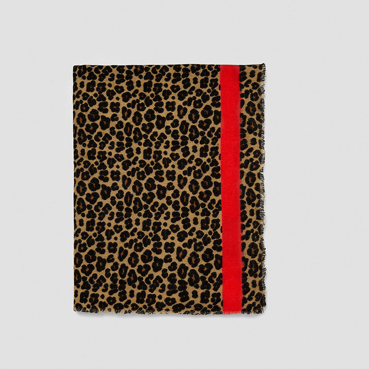 Écharpe d'hiver pour femme - Pashmina - Grande écharpe - Imprimé léopard.