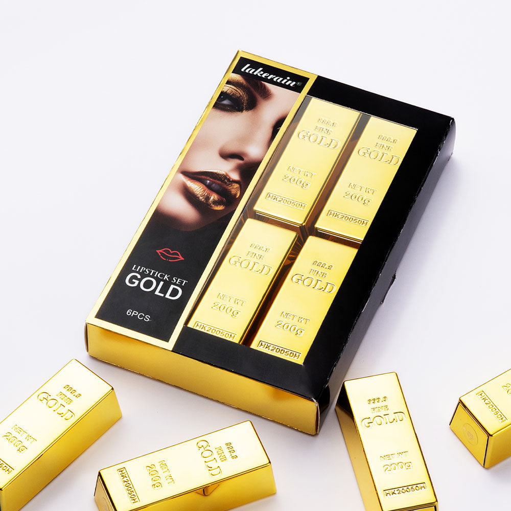 Kit de rouge à lèvres, ensemble de maquillage Gold Bar
