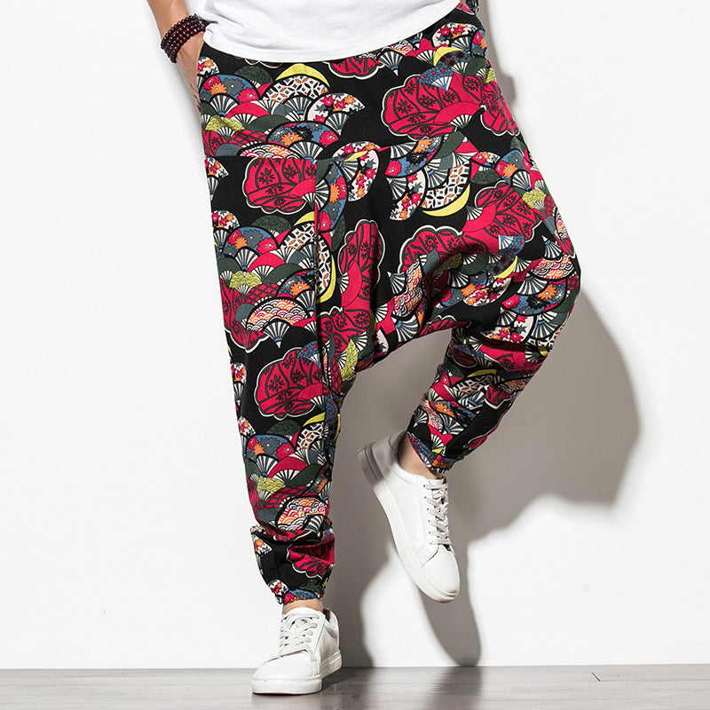 Pantalon de pied d'été chinois pour hommes, pantalon d'engraissement