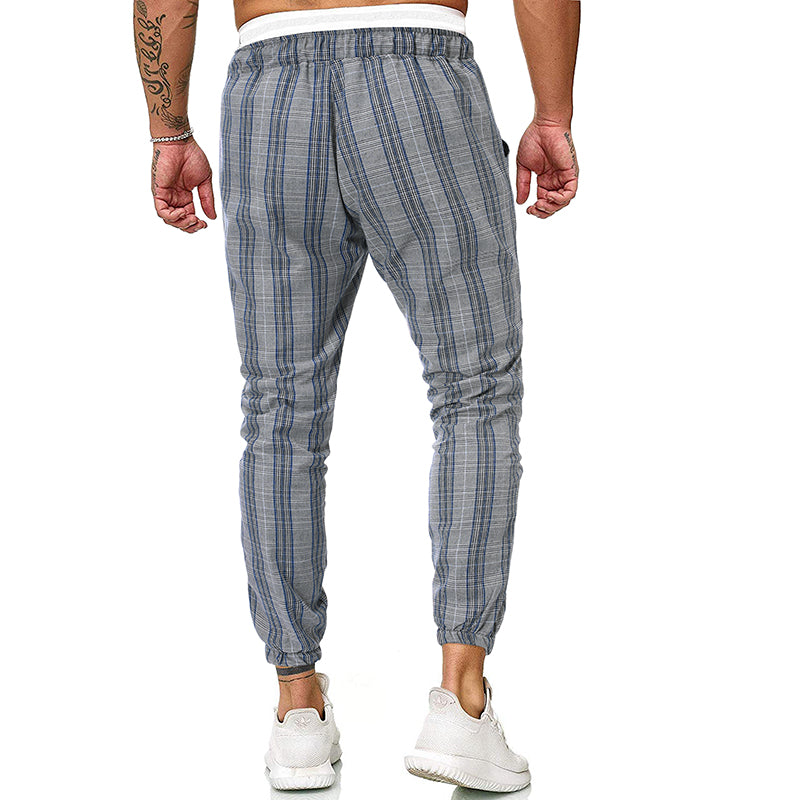Pantalon décontracté à carreaux