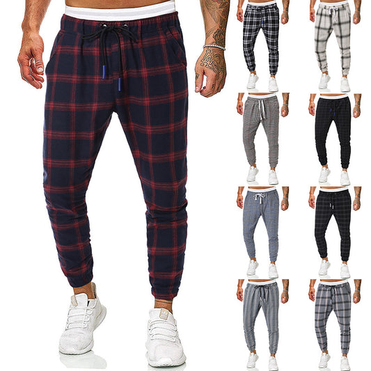 Pantalon décontracté à carreaux