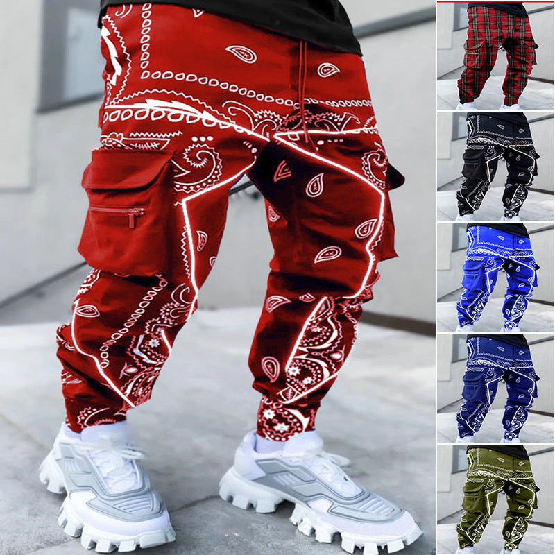 Pantalon imprimé pour hommes, Bloomers amples