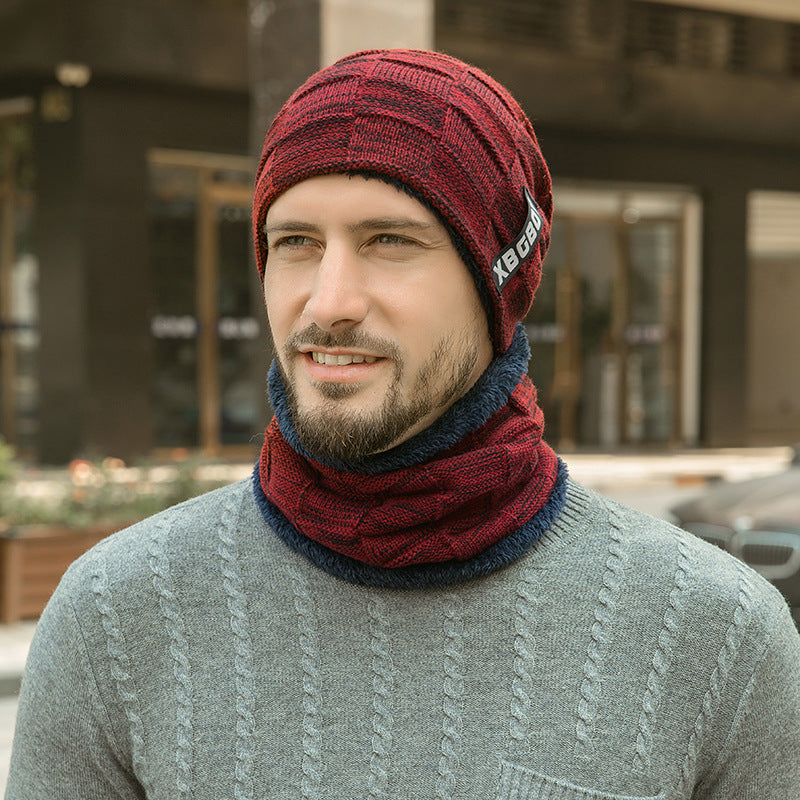 Ensemble de col de chapeau, plus chapeau en tricot de velours
