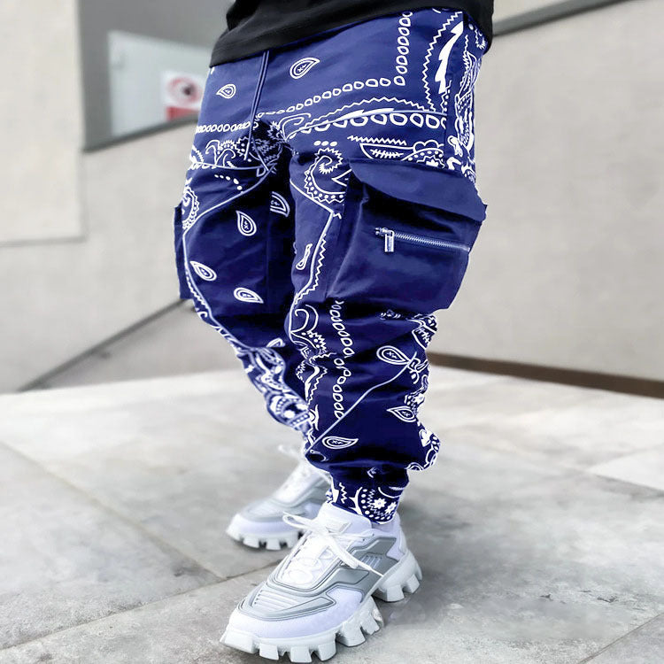 Pantalon imprimé pour hommes, Bloomers amples