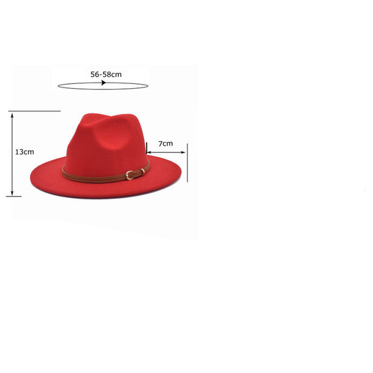 Chapeau Jazz Double Face en Laine pour Homme Couleur Assortie