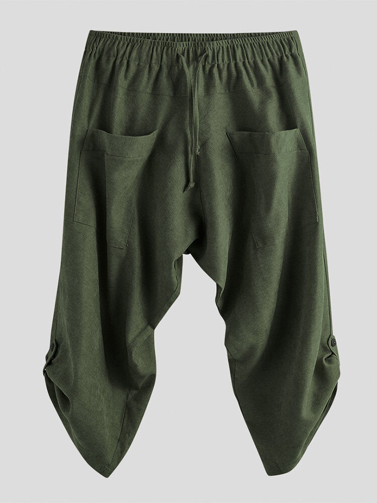 Pantalon court ample avec pieds bouquet homme