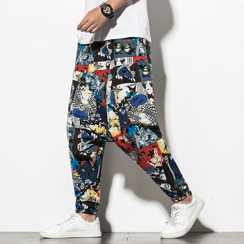 Pantalon de pied d'été chinois pour hommes, pantalon d'engraissement