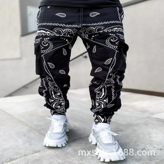 Pantalon imprimé pour hommes, Bloomers amples