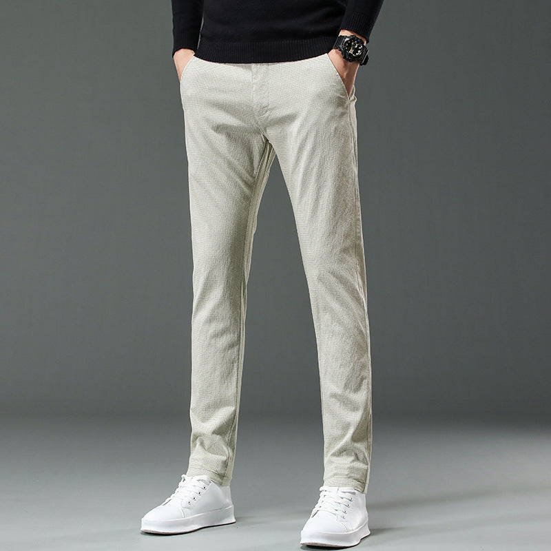 Pantalon crayon stretch à carreaux Fin et slim pour homme