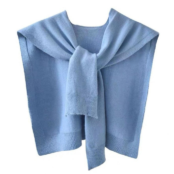 Châle tricoté en fil de corde pour femmes, couleur unie