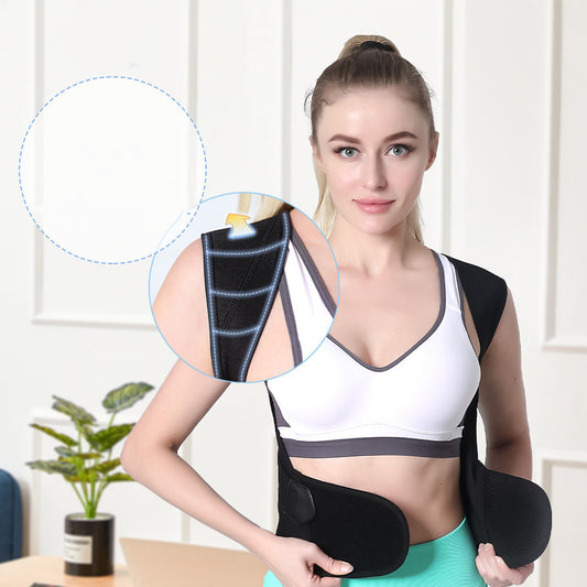 Correcteur de posture pour femmes et hommes, attelle réglable pour le haut du dos avec soutien de la clavicule pour le cou et les épaules.