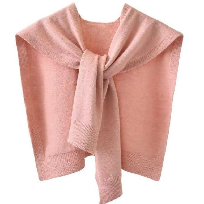 Châle tricoté en fil de corde pour femmes, couleur unie