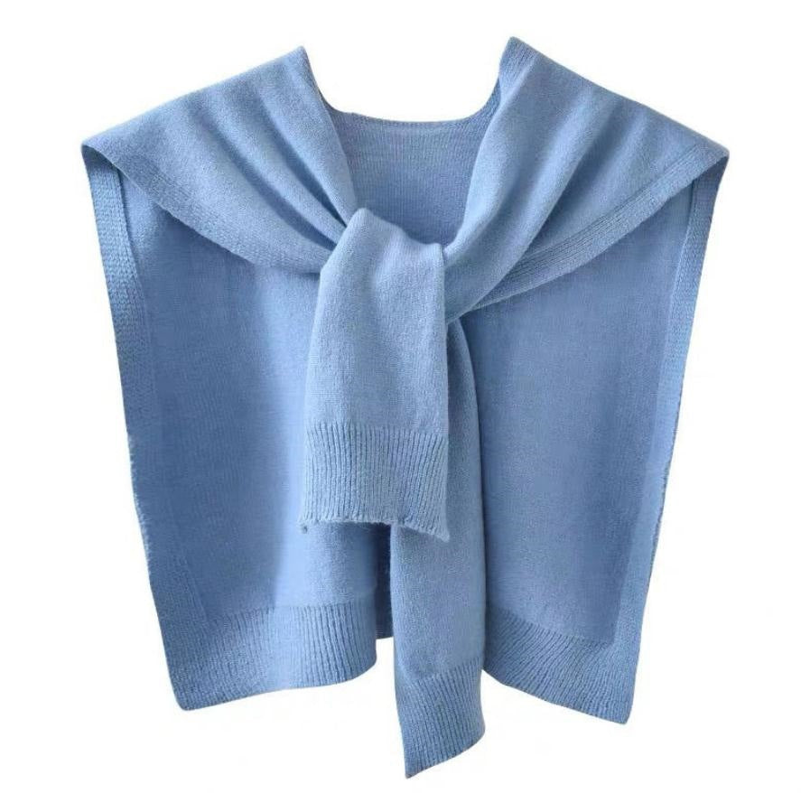 Châle tricoté en fil de corde pour femmes, couleur unie