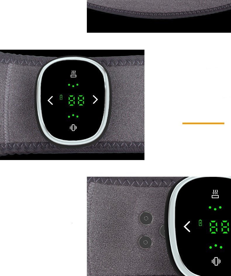 Ceinture de massage sans fil avec coussin chauffant pour massages à impulsions.