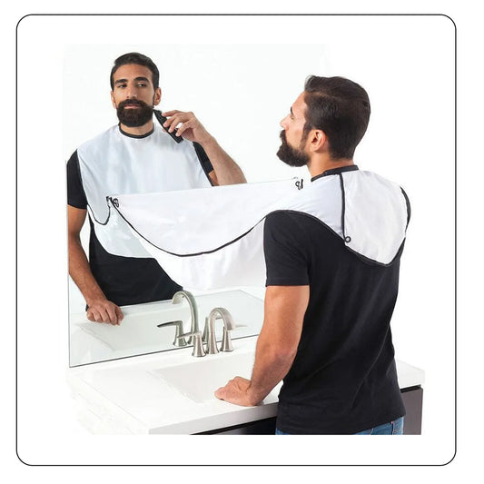 Tablier de rasage de barbe et de cheveux.