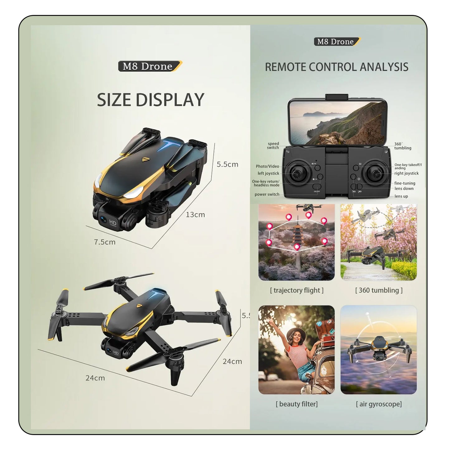 Drone de capture vidéos haute définition 8K.